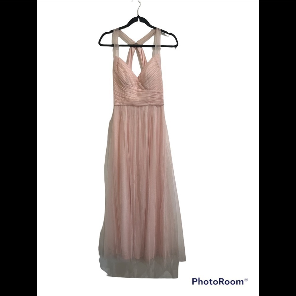 Bill levkoff blush chiffon bridesmaid gown size 2